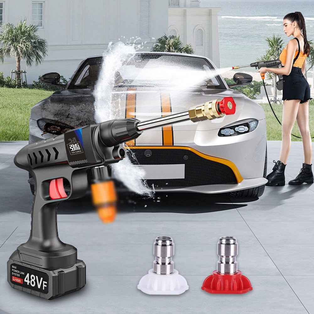Tomshine Electric High Pressure Washer, Car Wash Tool, Cordless Portable Vehicle Cleaning Machine Automobile Washer with Foam Bottle