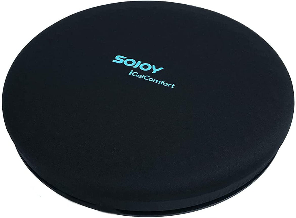 Sojoy Gel Swivel Car Seat Cushion Memory Foam Cooling  Cushion 360 Degree Rotating Chair Cushion For Car Home(15*15*2.5)