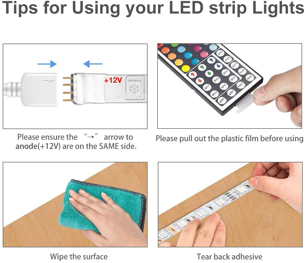 LED Strip Lights, 3 Rolls x 5 meter RGB Colored Rope Light Strip Kit with Remote and Control Box for Room, Ceiling, Bedroom
