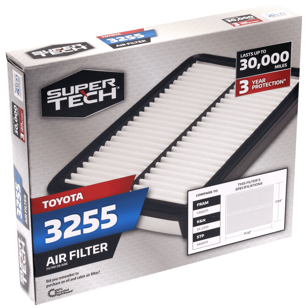 Super Tech 3255 Engine Air Filter, Replacement for Select Toyota Vehicles