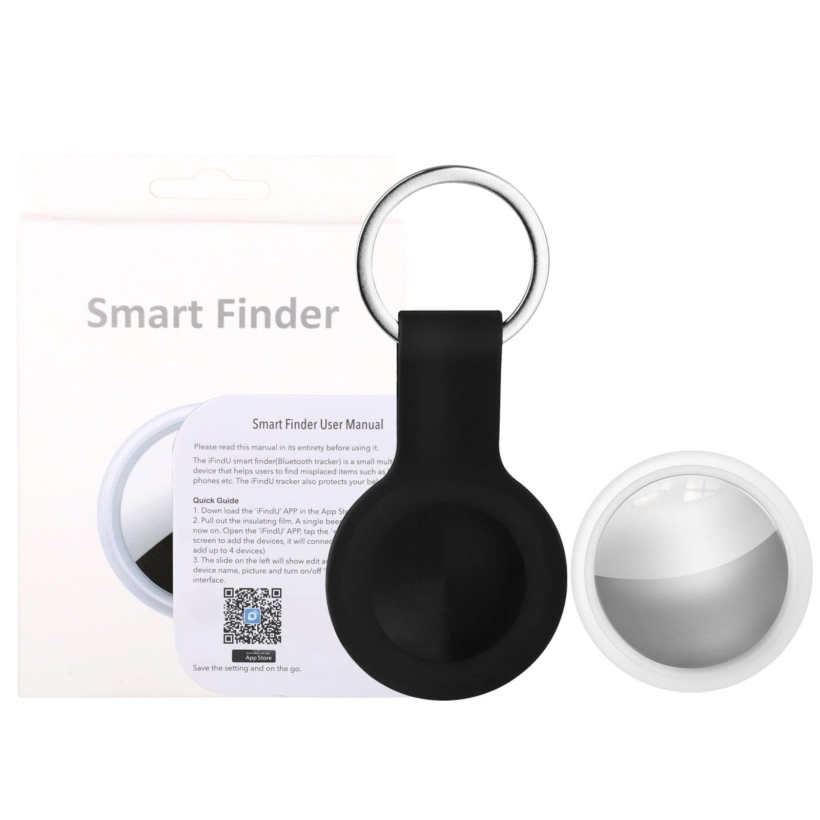 GadgetVLot Apple Airtags Smart Bluetooth Locator Tracker Anti-lost Device with Silicone Case