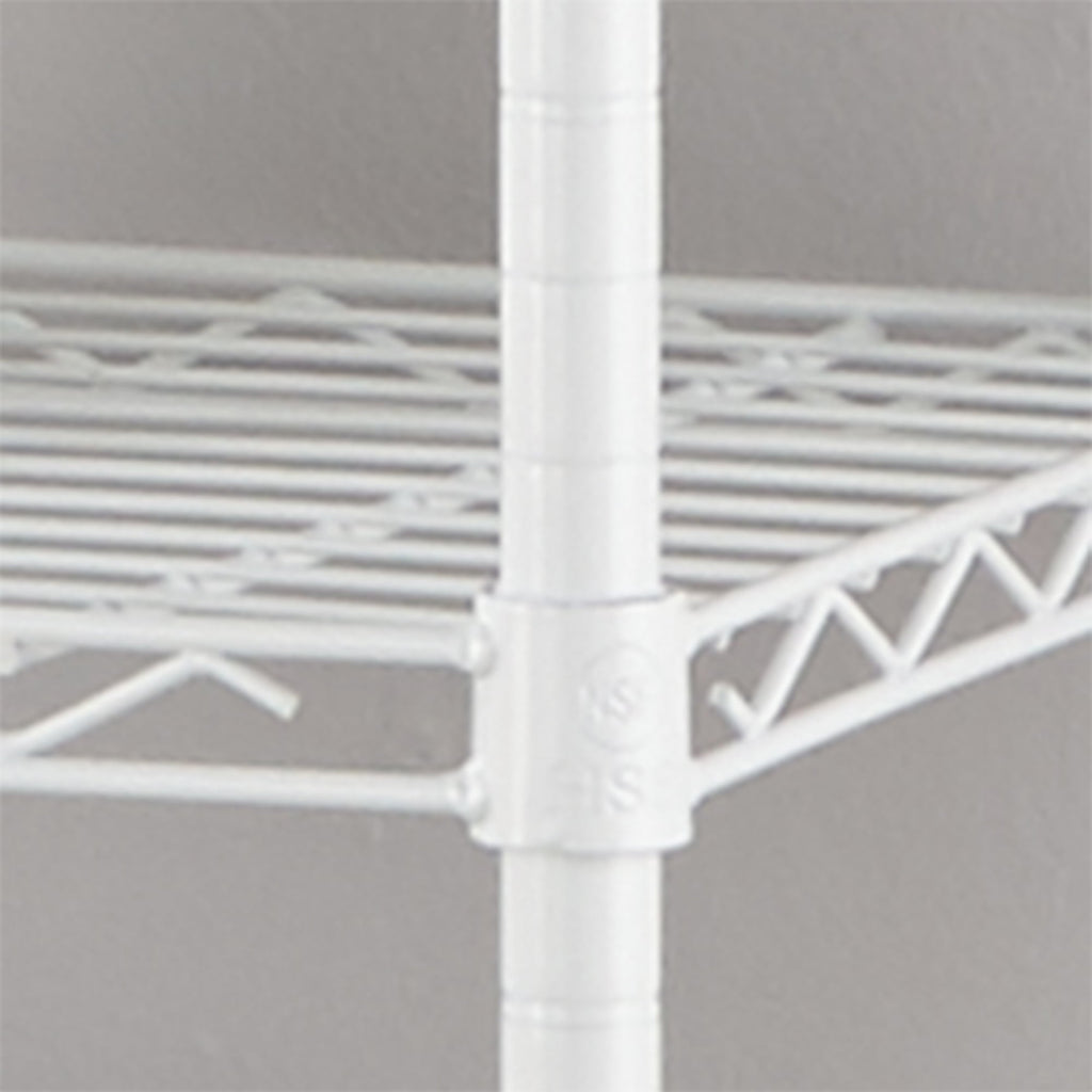 Hyper Tough Steel 5-Tier Storage Shelf Unit 72"H x 36"W x 16"D, 1750lb Total Capacity, White