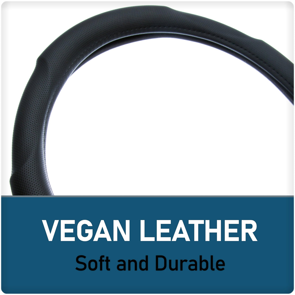 Custom Accessories Contour-Grip Steering Wheel Cover, Black