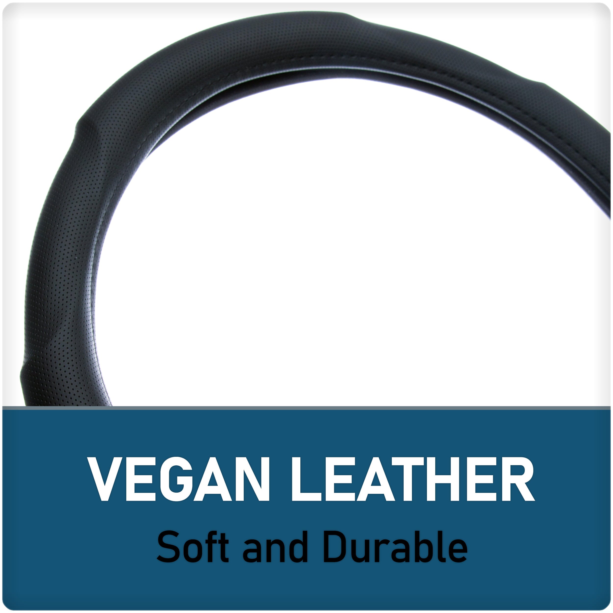 Custom Accessories Contour-Grip Steering Wheel Cover, Black
