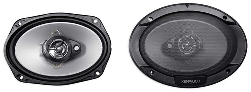 (2) Kenwood KFC-6966S 6x9" 800 Watt+(2) 6.5" 600 Watt Car Audio Coaxial Speakers