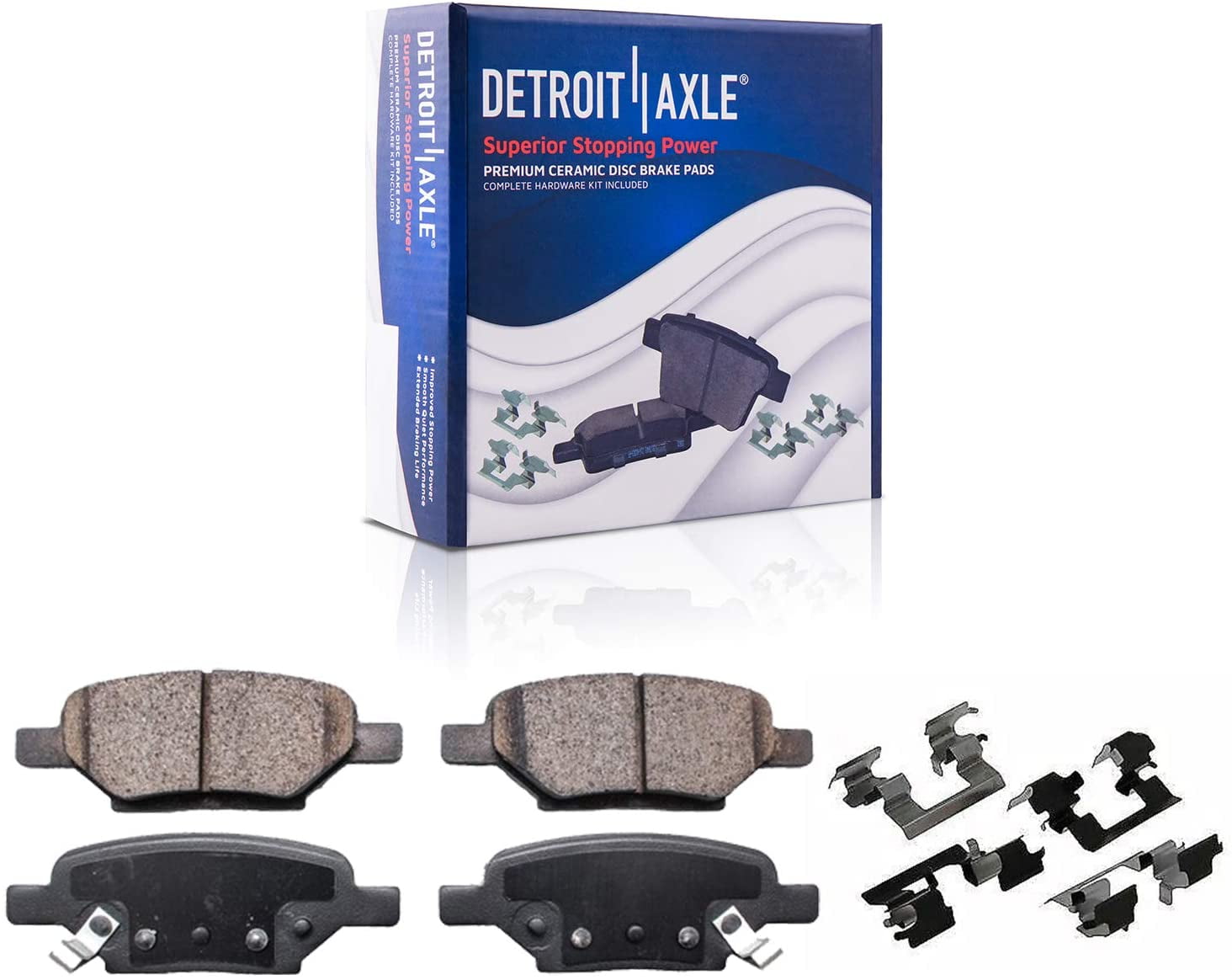 Detroit Axle - Rear Disc Rotors Brake Pads Right Caliper Replacement for Chevrolet Malibu Cobalt HHR Pontiac G5 G6 Pursuit Saturn Aura ion Fits select: 2011-2012 CHEVROLET MALIBU 2LT