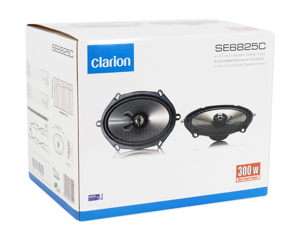 (4) Clarion SE6825C 300 Watt 6x8" 2 Way Car Audio Speakers