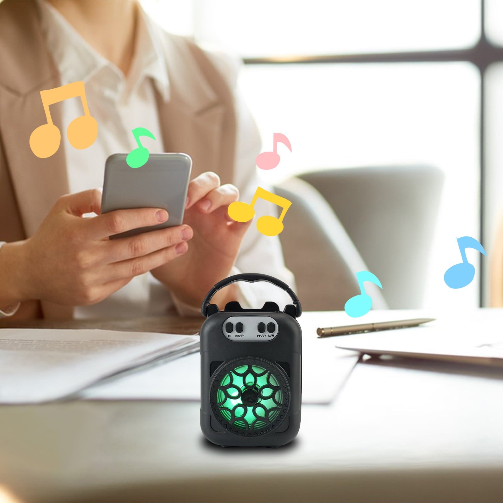 RKZDSR Indoor And Outdoor Portable Speakers, Subwoofers, Wireless Speakers, Wired Card Pluggable Portable Speakers