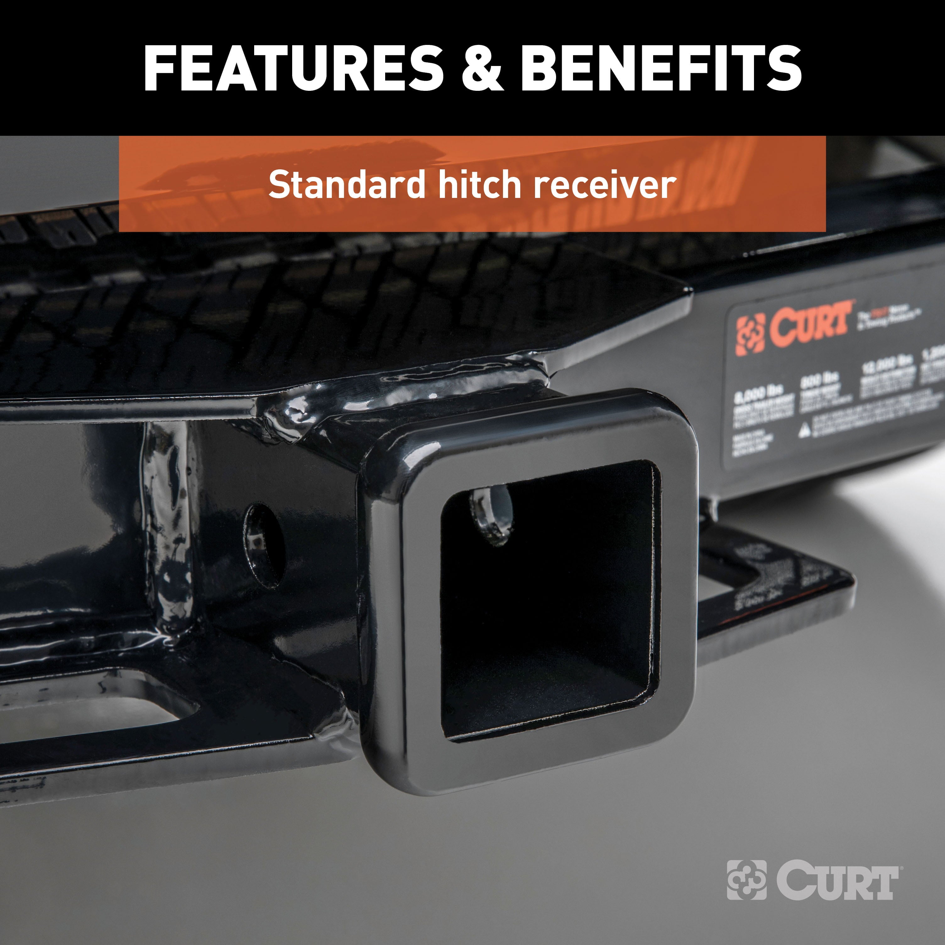 CURT 13393 Class 3 Trailer Hitch, 2-Inch Receiver, Compatible with Select Chevrolet Silverado, GMC Sierra 1500