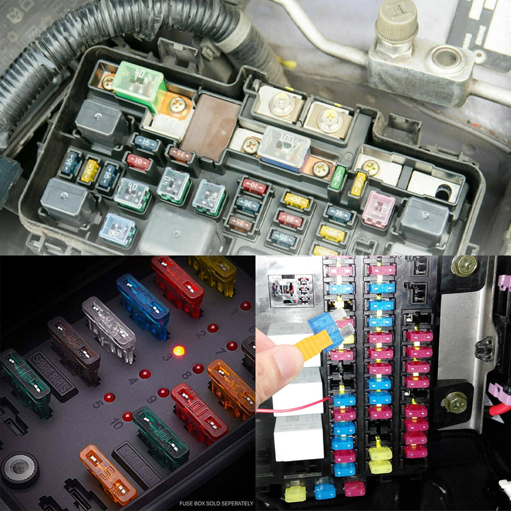 220Pc Car Fuses Assortment Kit Standard & Mini Size (2A/3A/5A/7.5A/10A/15A/ 20A/25A/30A/35A) , Replacement Fuses for Car/RV/Truck/Motorcycle/Boat