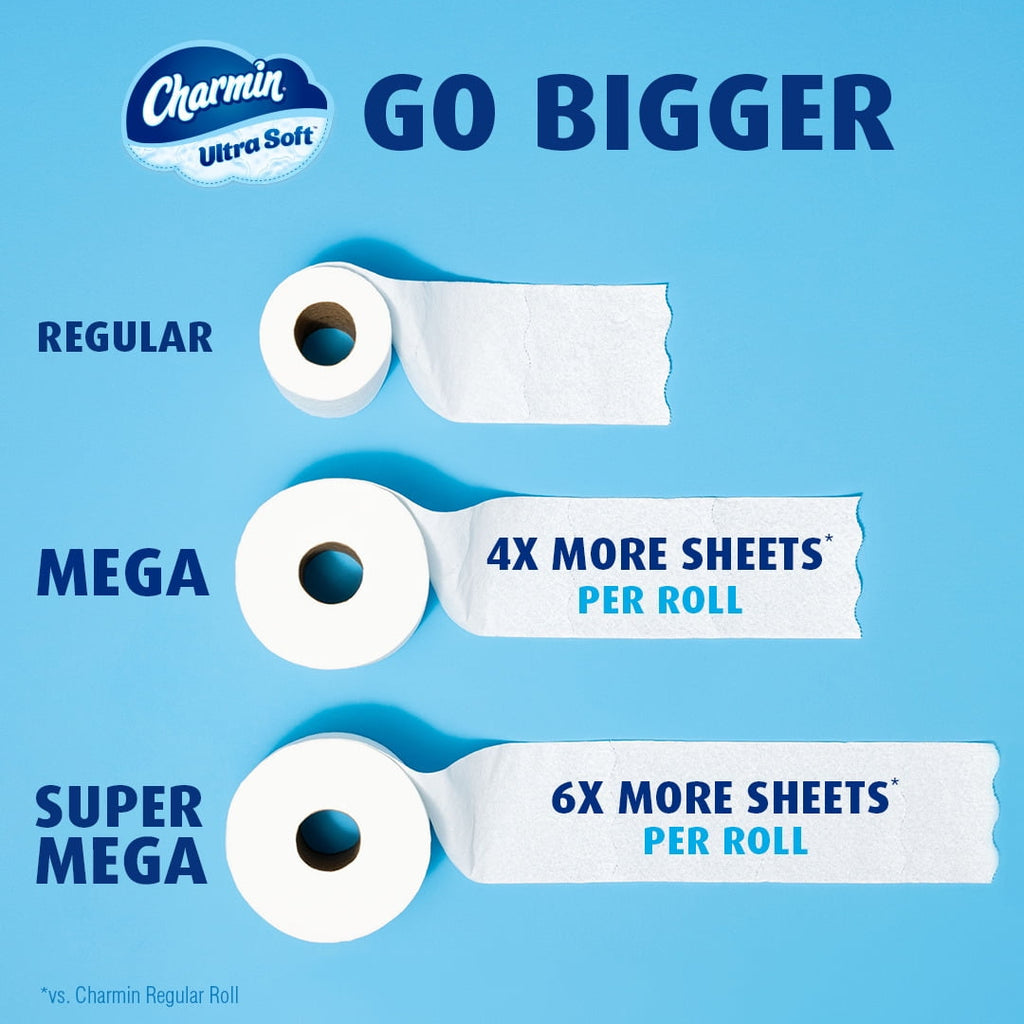 Charmin Ultra Soft Toilet Paper 12 Mega Rolls, 224 Sheets Per Roll