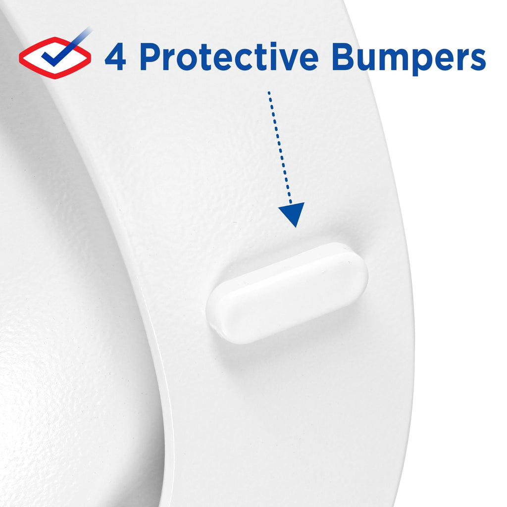Clorox Antimicrobial Round Wood Toilet Seat with Easy-off Hinges