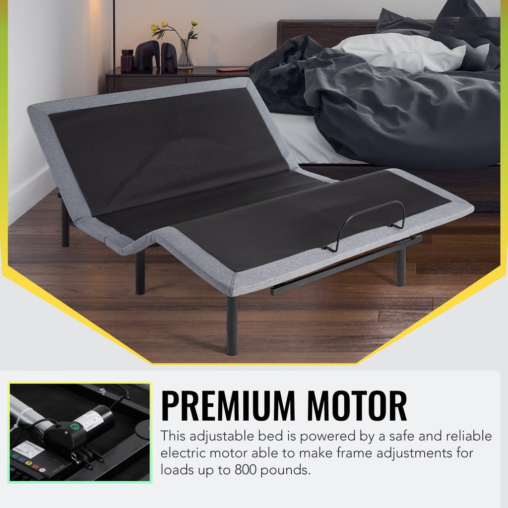 Bestco Motorized Queen Size Bed Frame with Remote Control, USB Ports and Massage