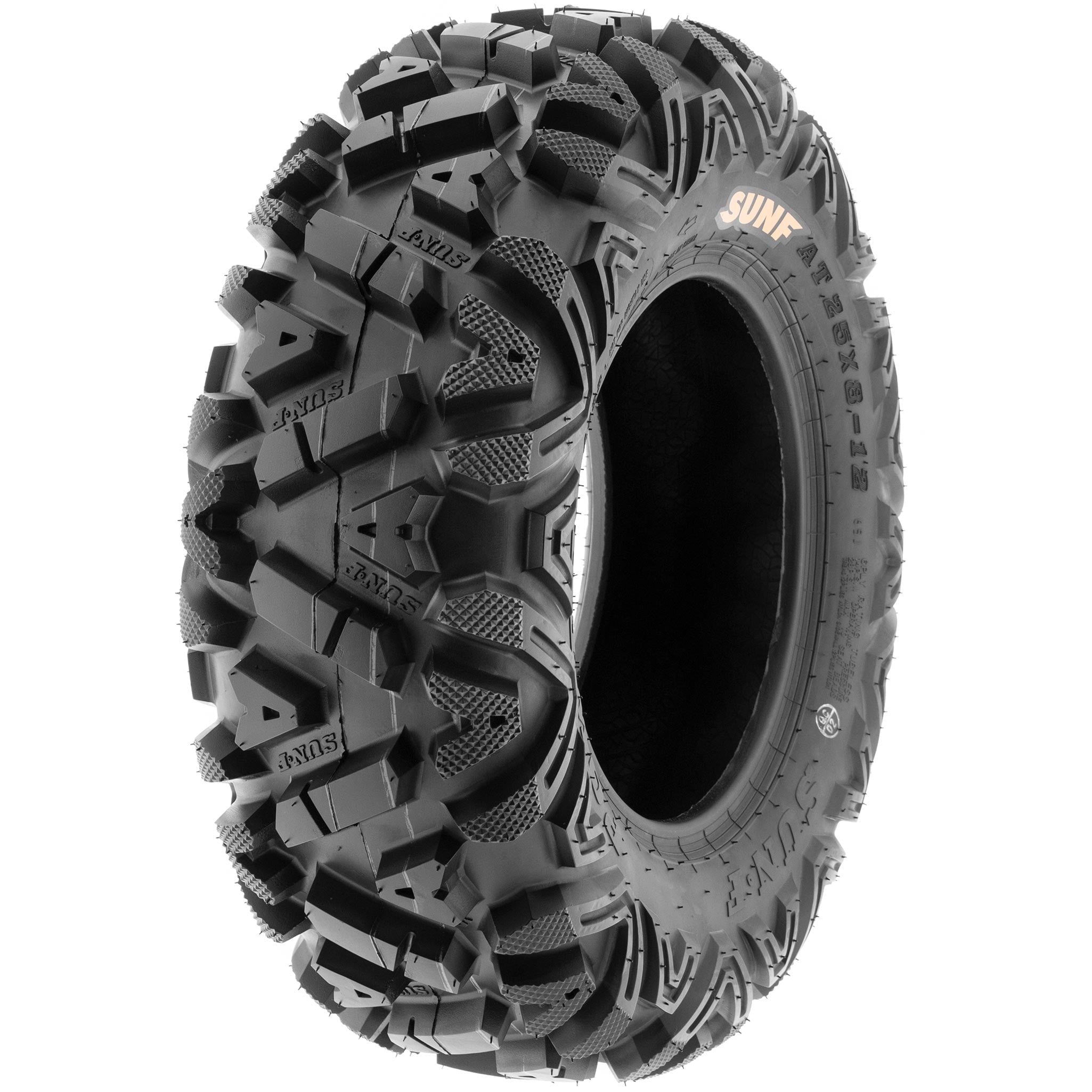 SunF All Terrain ATV UTV Tires 25x8-12 & 25x10-12 6 PR A033 (Complete Full Set of 4)