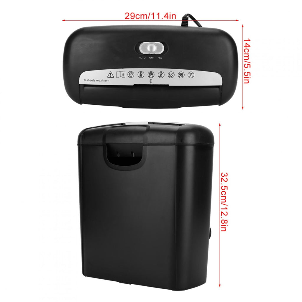 AUNMAS Paper Shredder for Office, 6 Sheet Electric Shredder for Credit Card Strip Micro Cut Destroy Machine