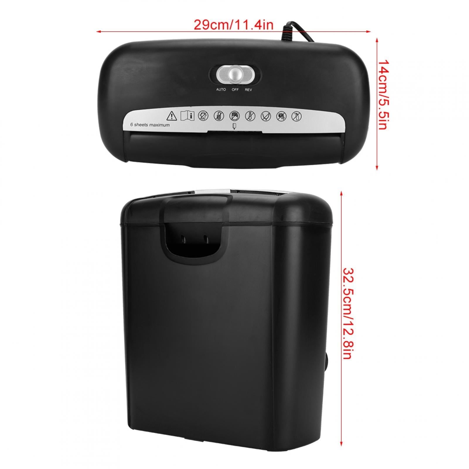 AUNMAS Paper Shredder for Office, 6 Sheet Electric Shredder for Credit Card Strip Micro Cut Destroy Machine