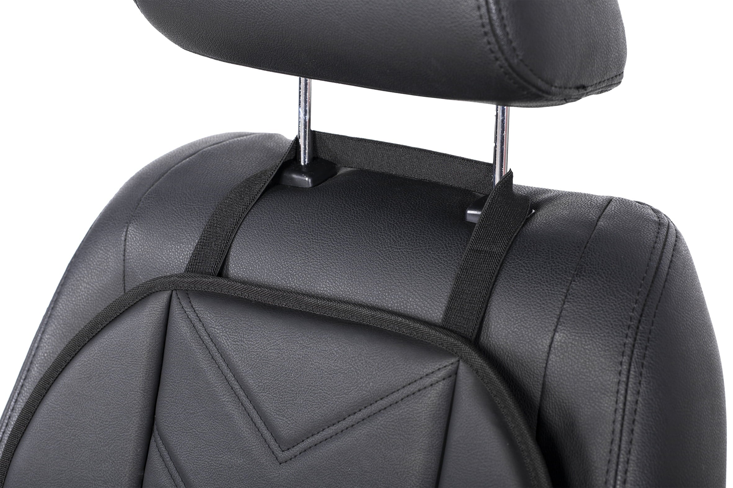 Auto Drive 1PC Full Size Seat Cushion Leather Black - Universal Fit, 20CUWM11