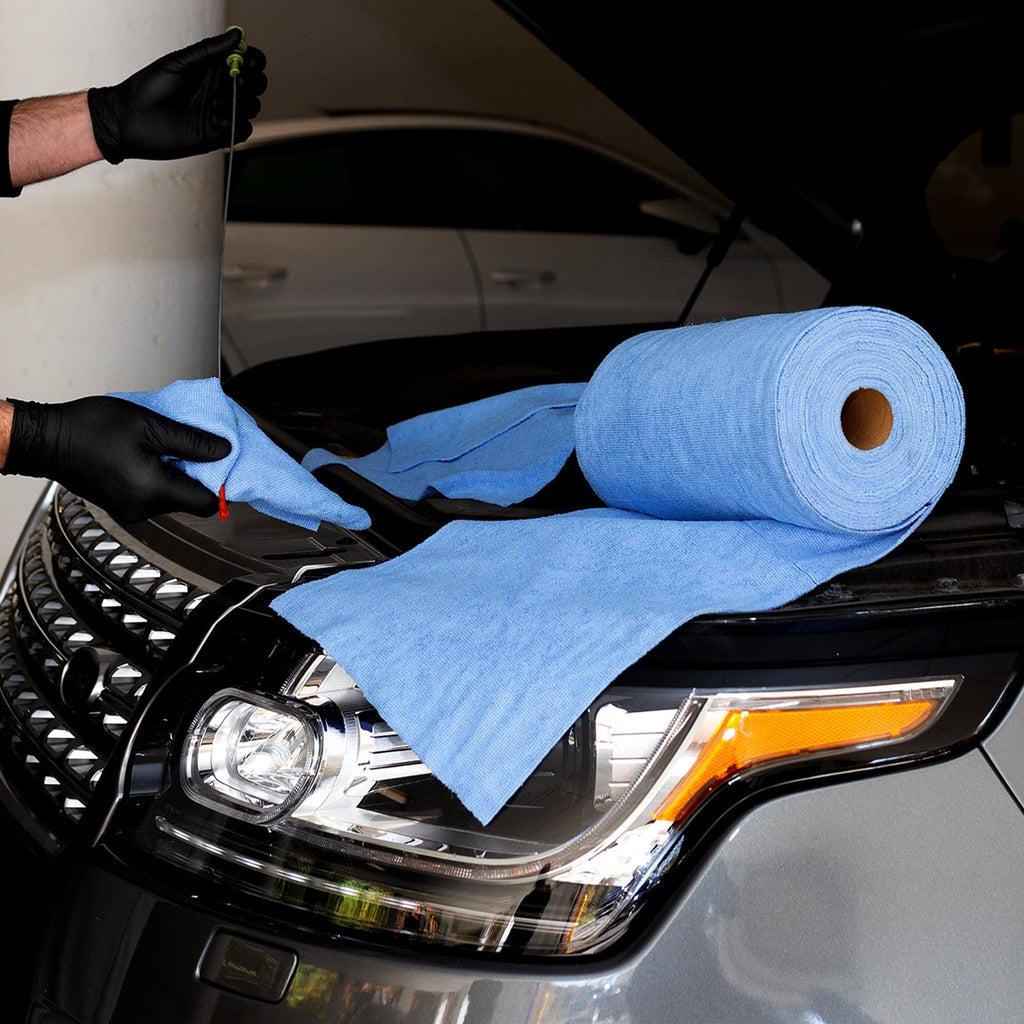 Tear-N-Clean Commercial Grade Multi-Purpose Microfiber Towel Roll, 100 Pack, Blue