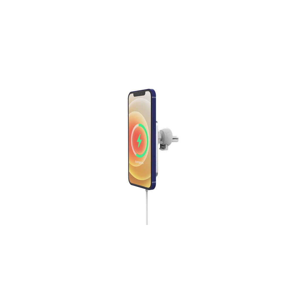 Magsafe Car Mount Charger, Magsafe Magnetic Car Wireless Charger, Magnetic Suction Charging Mobile Holder for iPhone 14/13 Pro Pro Max (White)