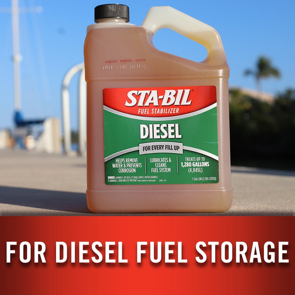STA-BIL (22255) Diesel Fuel Stabilizer And Performance Improver - Keeps Diesel Fuel Fresh For Up To 12 Months - Lubricates And Cleans The Fuel System - Treats 1,280 Gallons, 1 Gallon, 128 Fl. oz.