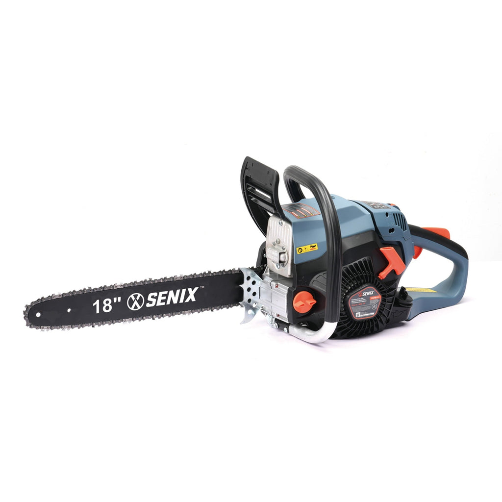 SENIX 18-inch 49 Cc 4-Cycle Gas Powered Chainsaw, Oregon Bar and Chain, CS4QL-L1