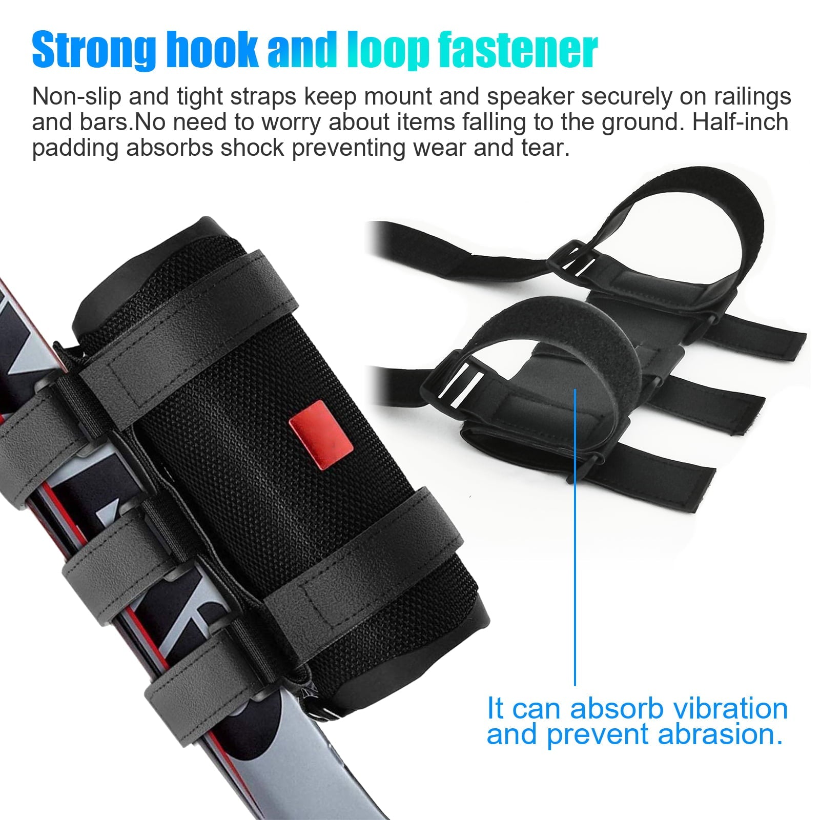 Portable Speaker Mount Straps, EEEkit Outdoor Adjustable Strap,  Bluetooth Wireless Speaker Strap Holder Compatible with Golf Cart, Bike, Railing, Frame