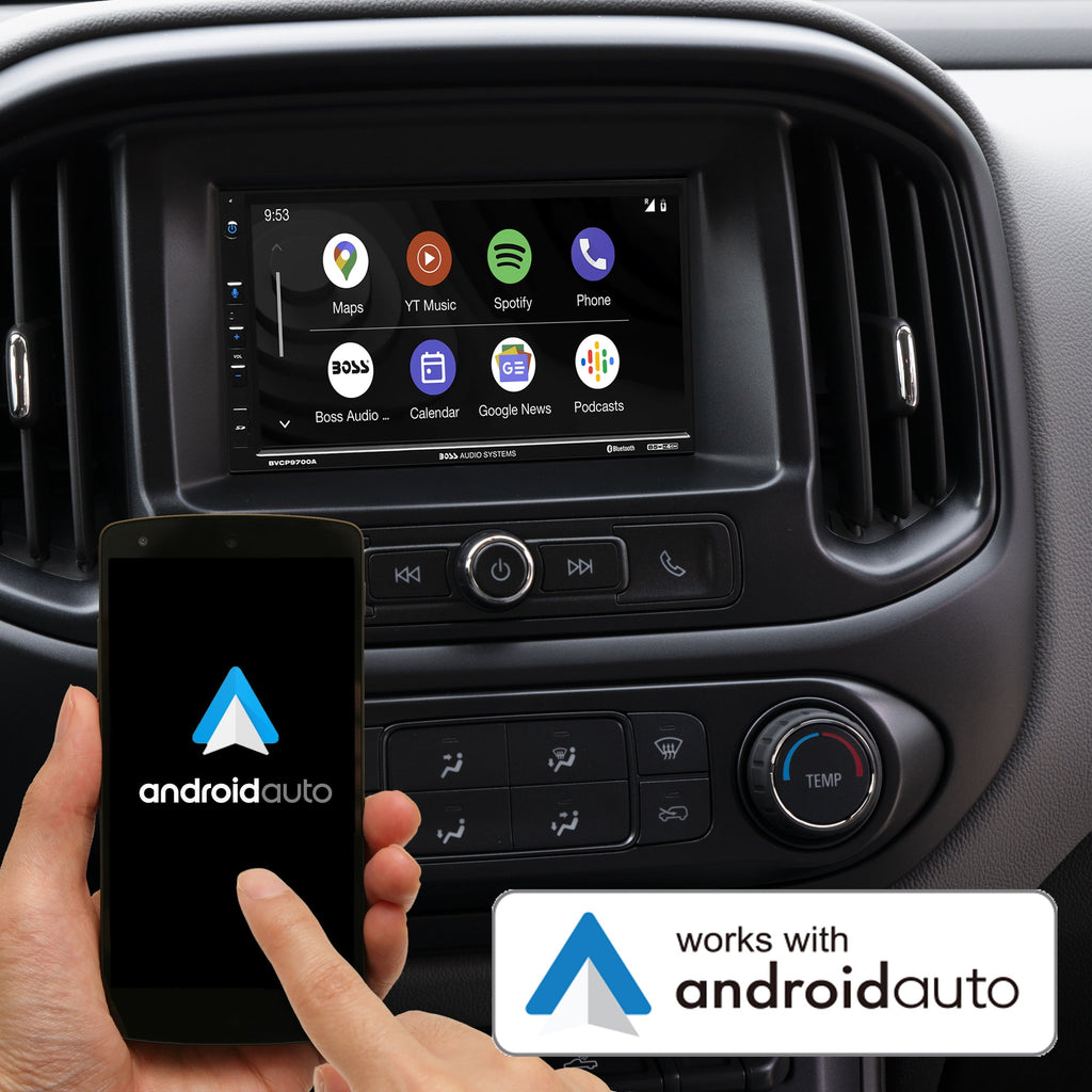 Restored Premium BOSS Audio Systems BVCP9700A Car Audio Stereo System Apple CarPlay, Android Auto, 7 inch Double Din, Touchscreen, Bluetooth Audio and Calling Head Unit, Radio Receiver (Refurbished)
