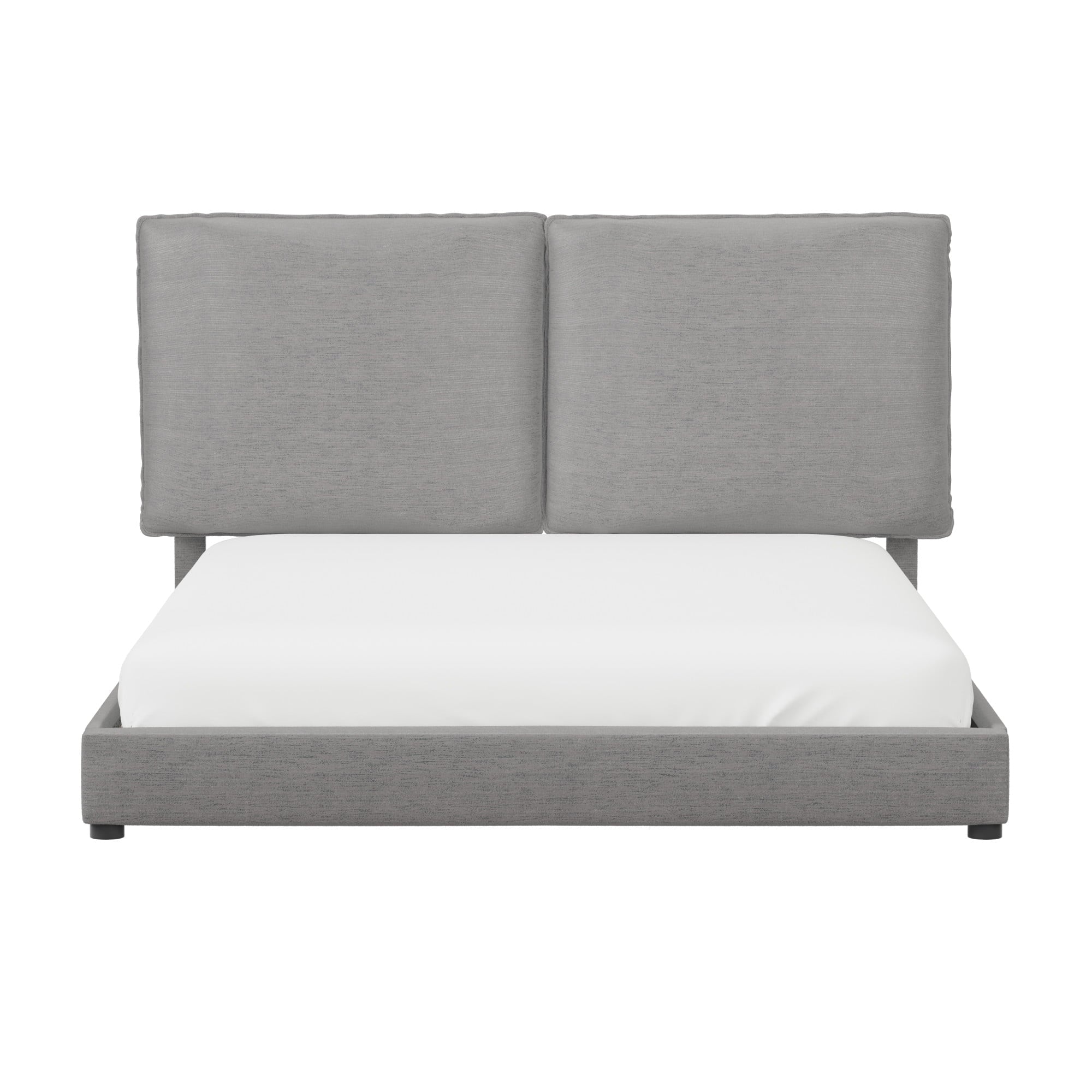 Hillsdale Arden Upholstered Pillow Queen Platform Bed, Nature Gray