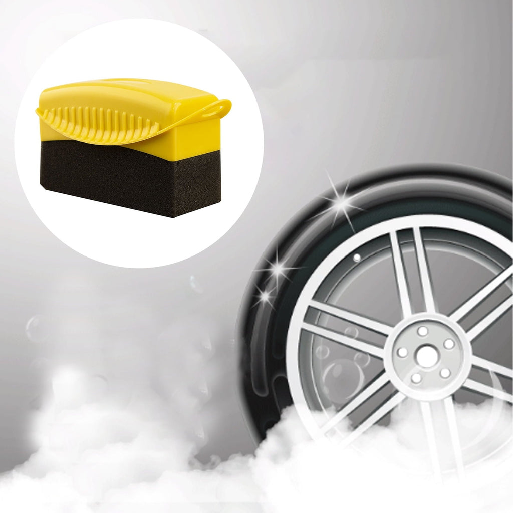SPRING PARK Sponge Brush Quick Polish Waxing Sponge Polishing Car Tire Brush for Vehicle