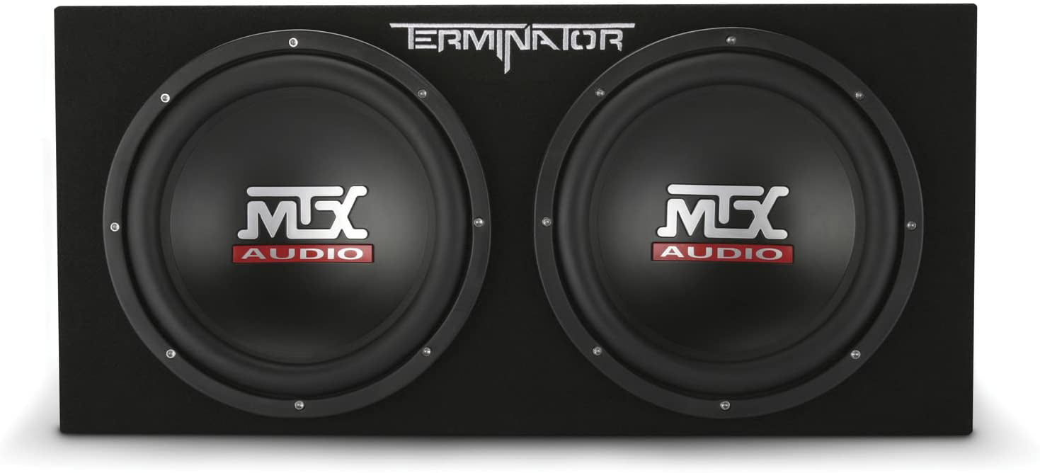 MTX TNE212D 12-Inch 1200-Watt Car Audio Dual Loaded Subwoofer Box Enclosure
