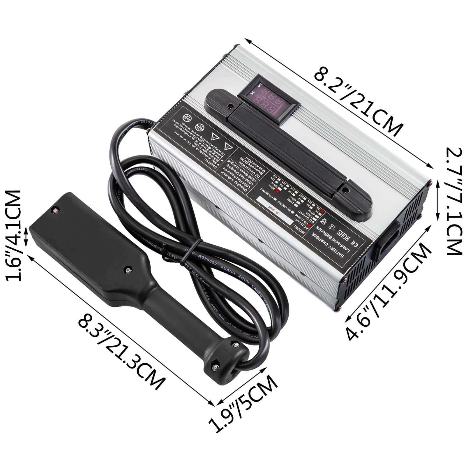 VEVOR 36V 18A Golf Cart Battery Charger Powerwise Plug with LED Indicator Lights 110V Club Car Charger for EzGo Ez- Go TXT Medalist D Style