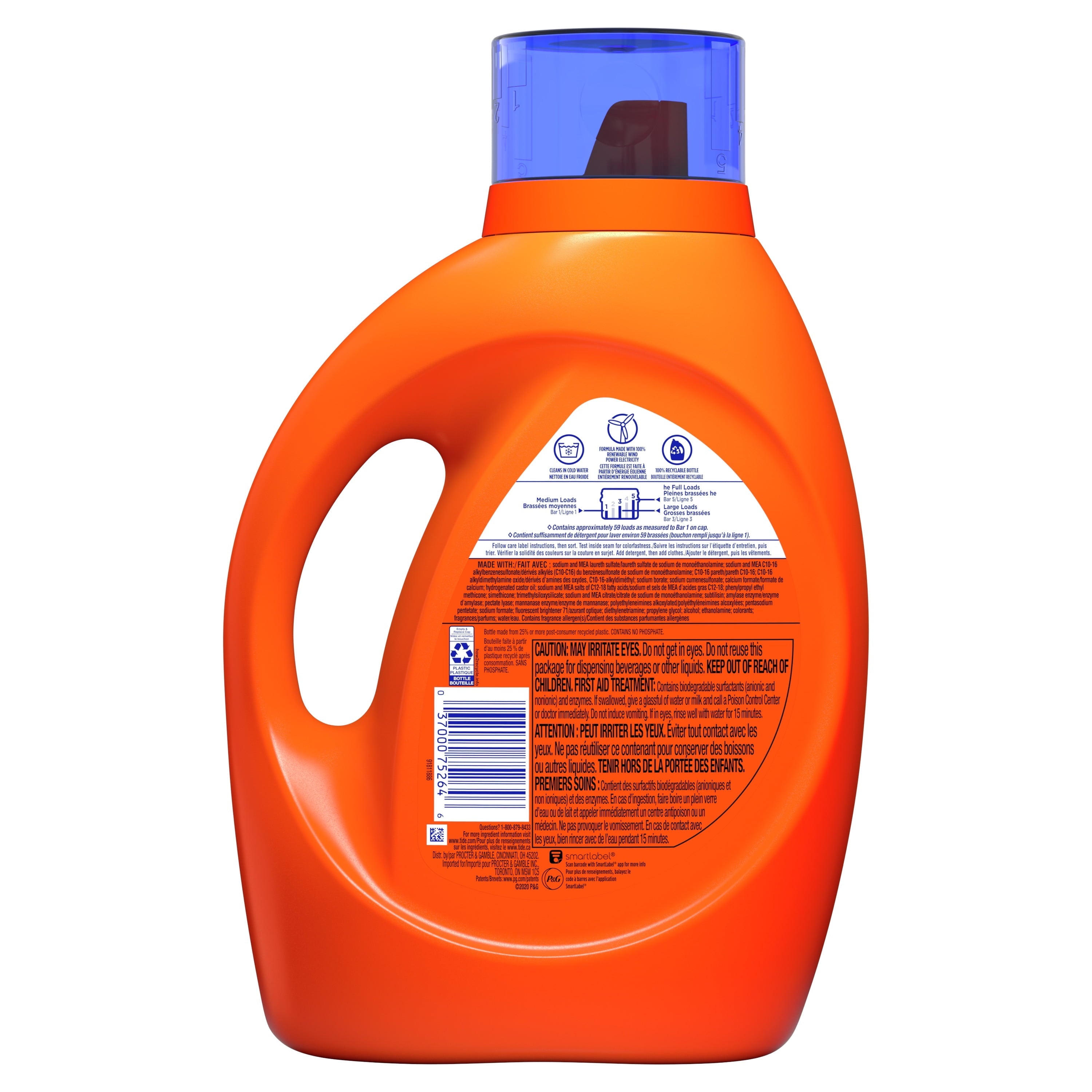 Tide Plus Ultra Oxi HE, 59 Loads Liquid Laundry Detergent, 92 fl oz