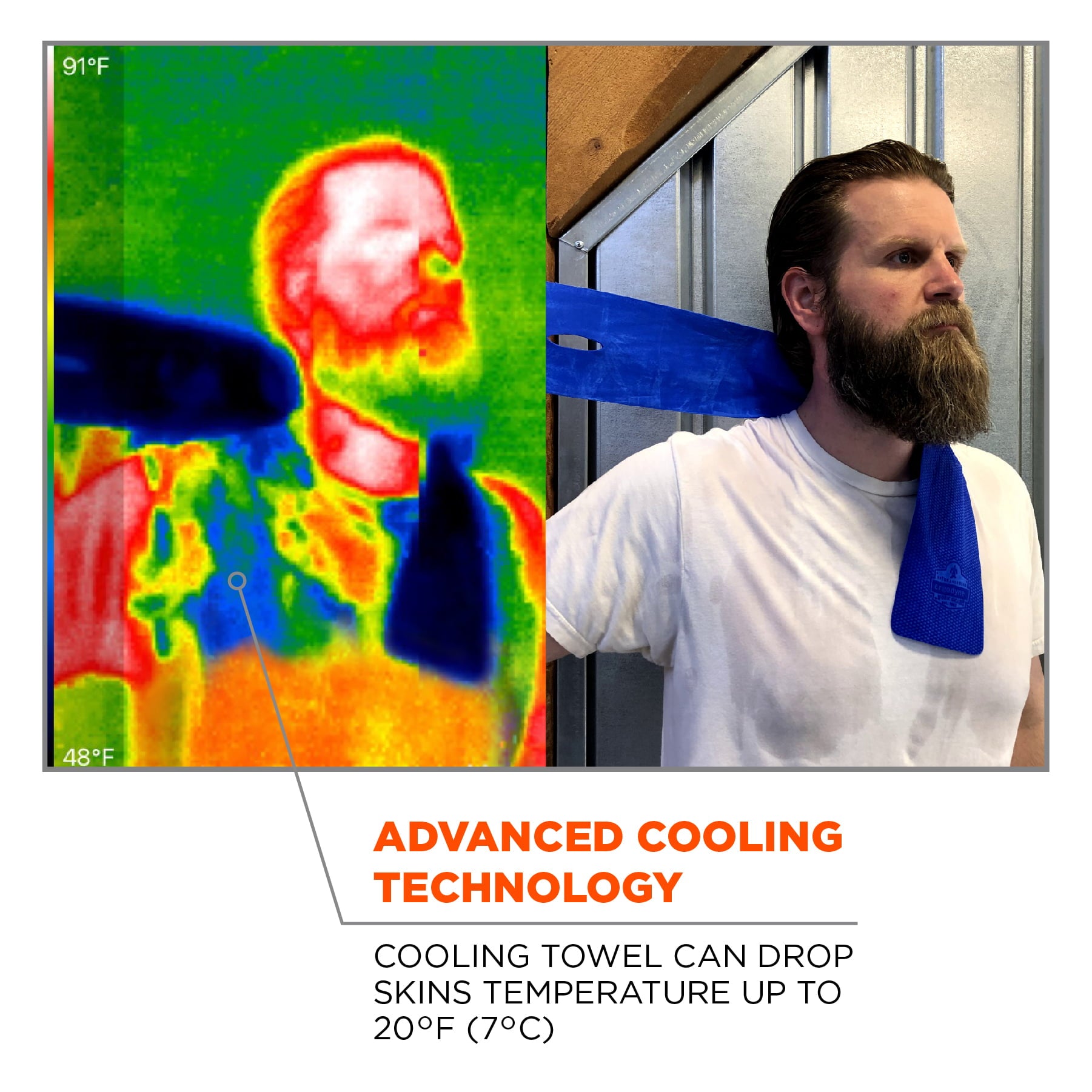 Ergodyne Chill Its 6603 Cooling Neck Wrap, Long Lasting Cooling Relief