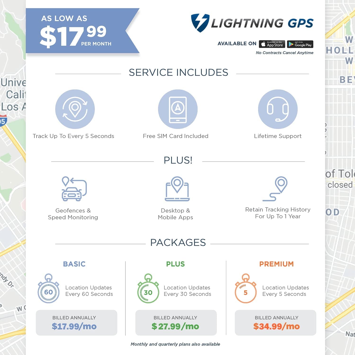 Lightning GPS Discreet 4G Cellular Micro Real-Time Portable GPS Tracker for Vehicles, Cars, Teens, Kids, Elderly, Equipment, Valuables - Subscription Required