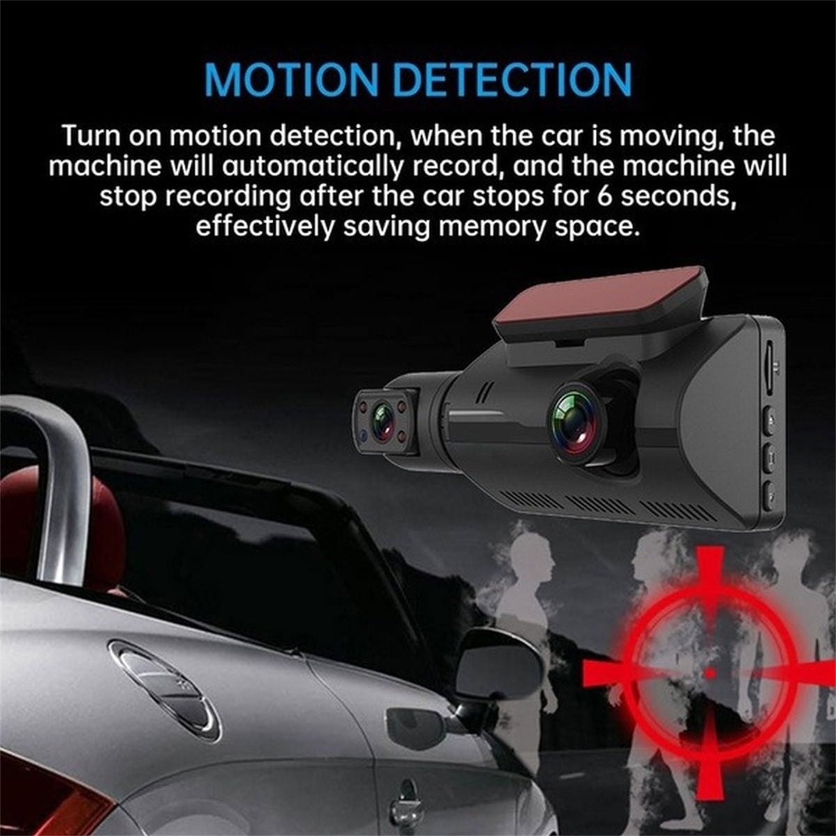 1080P Full HD Car Dash Cam Front And Inside Camera Car DVR Camera Wide Angle with Night Vision, G-Sensor, Crash Detection, Parking Monitor, Loop Recording