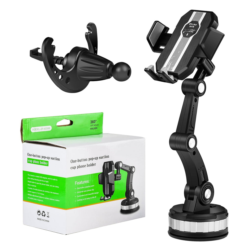 Car Phone Holder Mount Universal Adjustable Suction Cup Phone Holder for Car Air Vent Dashboard Windshield Fit for iPhone Smartphones