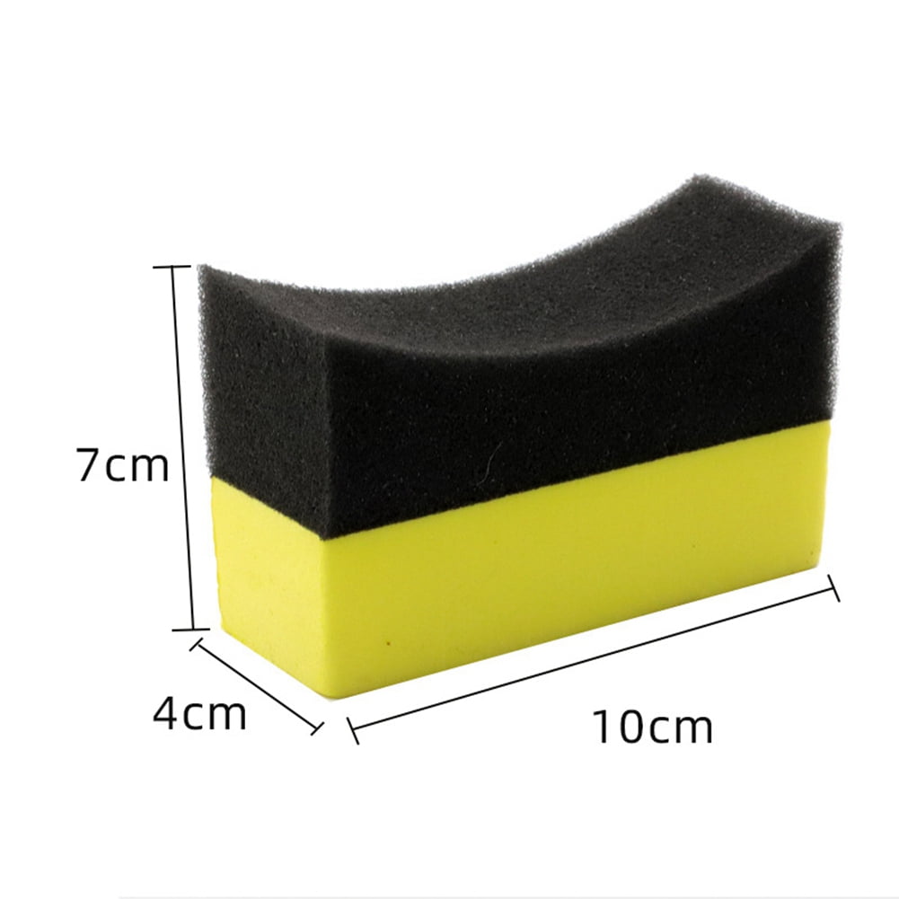 Winyuyby 6Pcs Tire Contour Dressing Applicator Pads Gloss Shine Color Polishing Sponge Wax