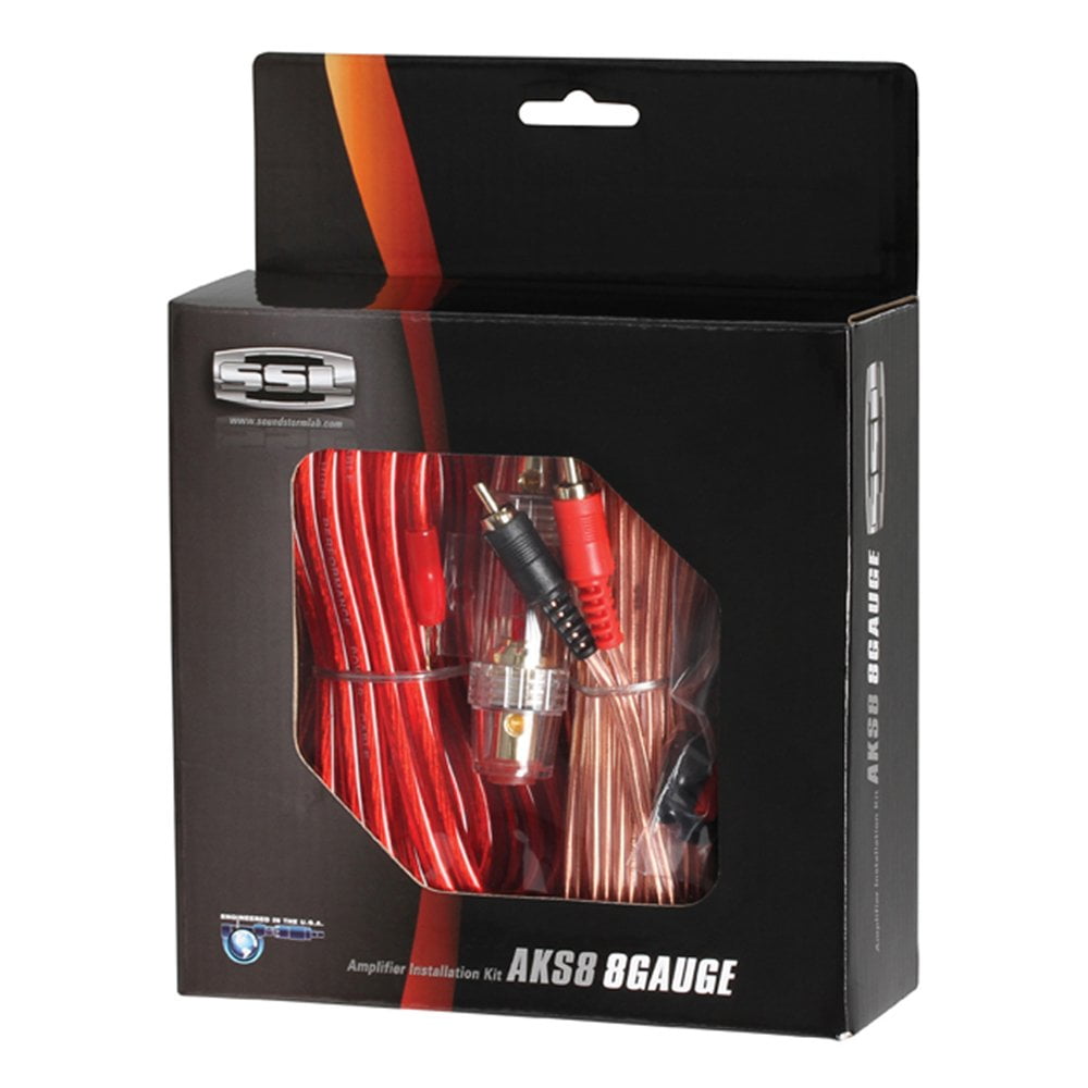 Soundstorm 8 Gauge Car Amplifier Complete Kit Wiring Installation (4 Pack)