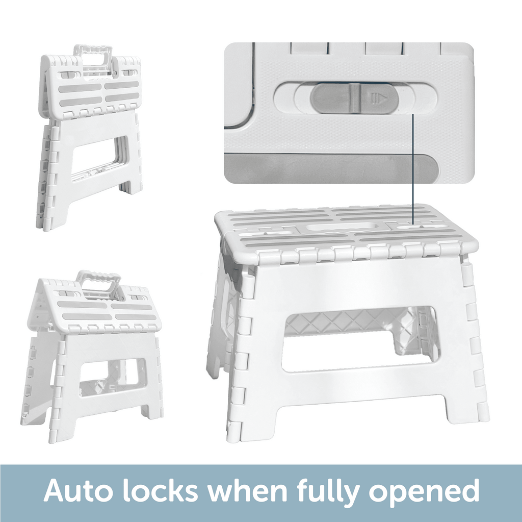 Jool Baby Click 'N Climb Locking Step Stool, Non-Slip, Carry Handle - White