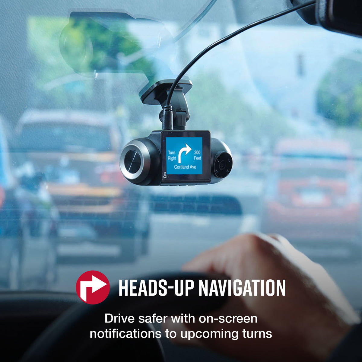 Cobra - SC 201 Dual-View Smart Dash Camera with Built-In Cabin-View l 1080P Resolution l With Night Vision and Real-Time Driver Alerts