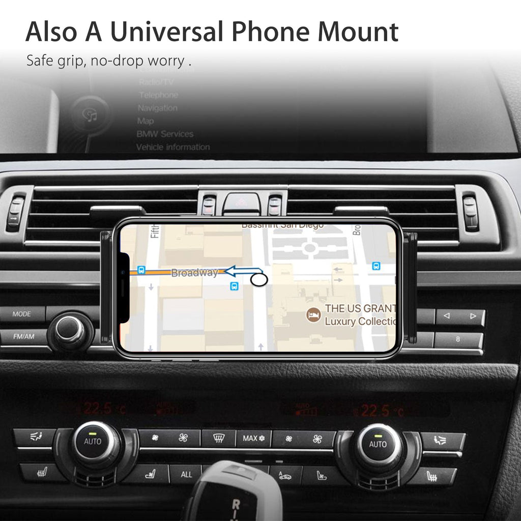 Tablet Car Mount, TSV Universal Car CD Slot Mount, 360degree Rotation Adjustable CD Player Holder Fit for 8-10" iPad Air, Pro, Samsung Tab, LG, HTC Tablets