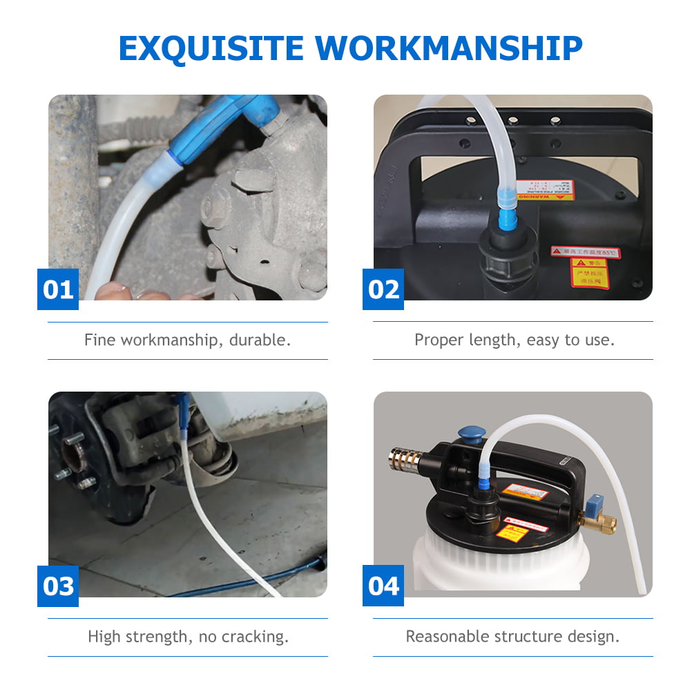 Brake Hose Bleeder Fluid Oil Replacement Car Tool Vacuum Connector Kit Bleeding Changer Change Lockable Motorcycle Clear