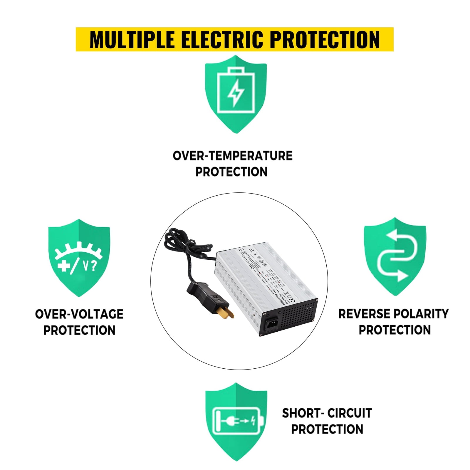 BENTISM Golf Cart Battery Charger Club Car Charger 36V 18A Splayed Plug for Ez Go