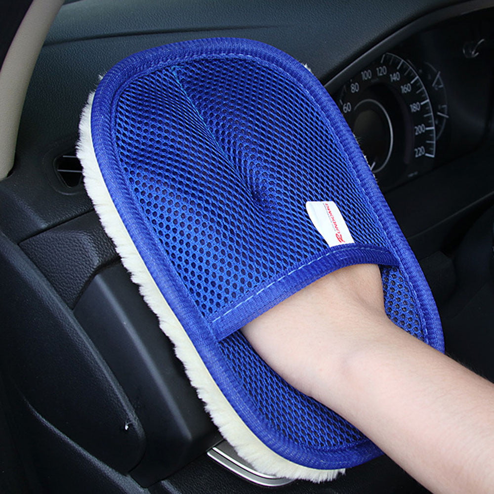 Car Wash Clean Sponge Brush Glass Cleaner Blue Wave Car Wash Triangle Car Cleaning Wipes Interior Leather