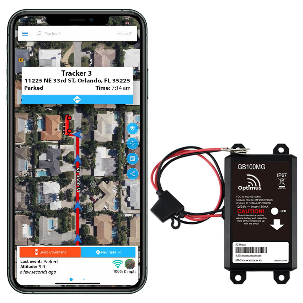GB100M Easy Install Directly on Car's Battery GPS Tracker