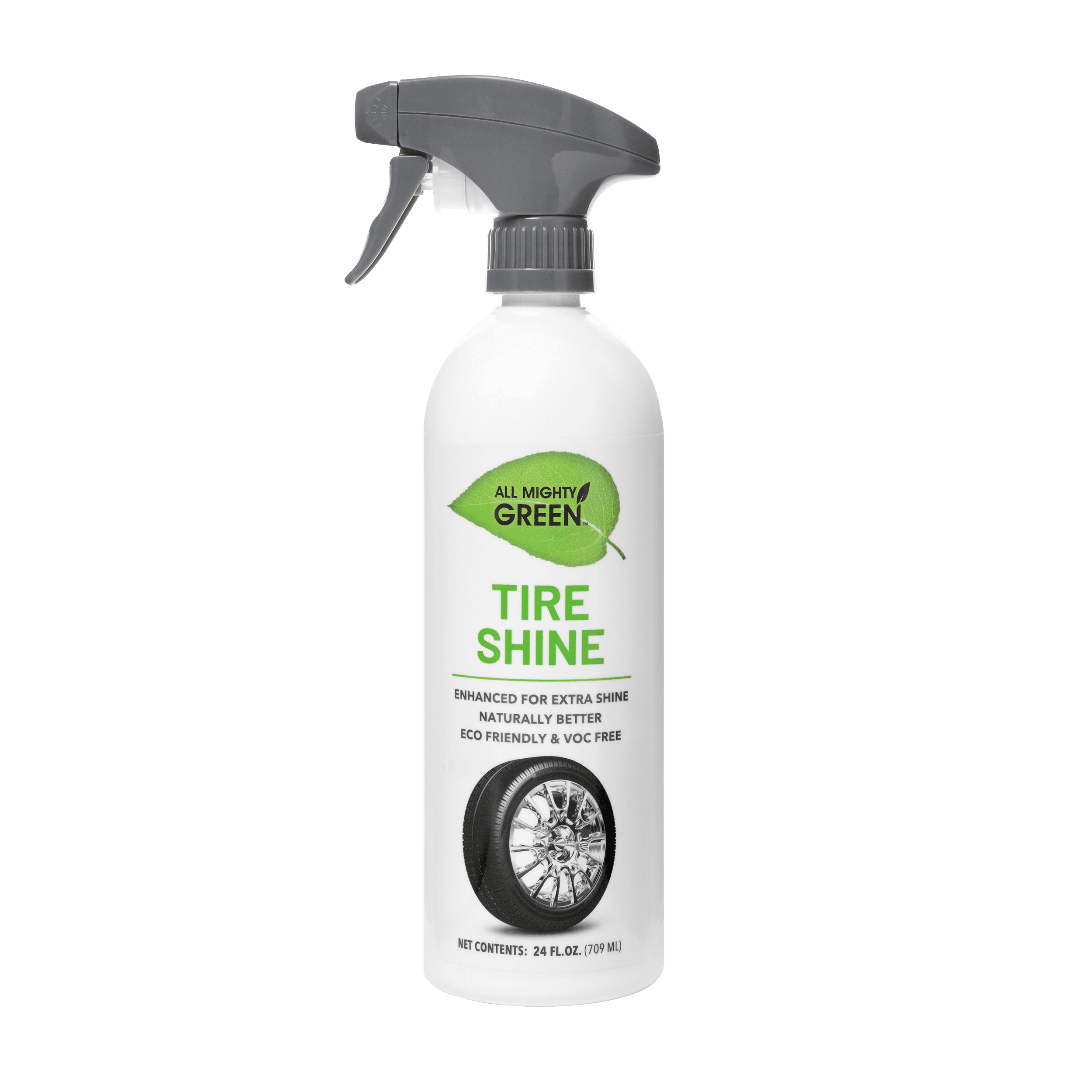 All Mighty Green Eco-Friendly 3 Piece Car Cleaning Combo Set, Interior Surface Cleaner, Tire Shine, Wheel Cleaner with UV Protection, 24 Oz (3-Pack)