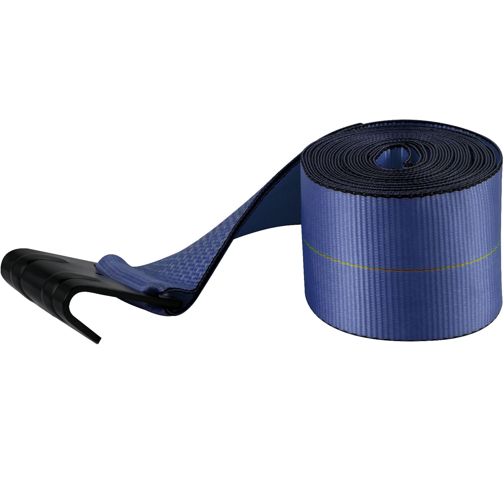 BENTISM Truck Straps Winch Straps 4"x30' with Flat Hook for Towing Blue 10 Pack