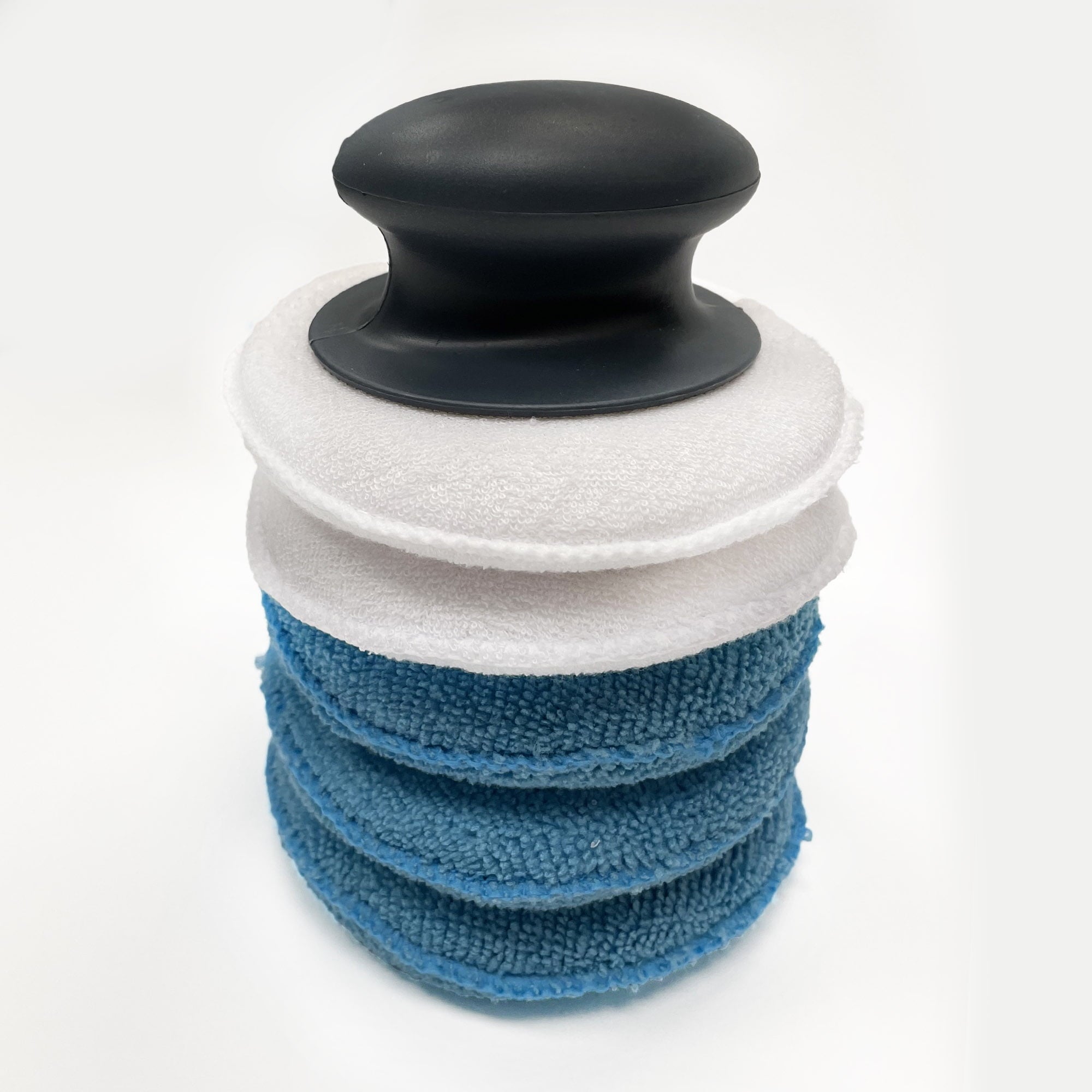 Auto Drive Microfiber Car Wax. Applicator Pads with Gripper Handle, Pack of 5