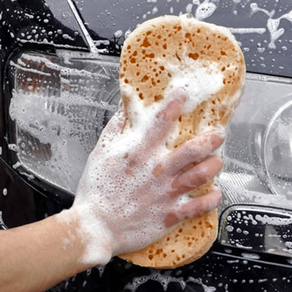 Auto Car Windshield Soft Perforated Yellow Wash Sponge Pad