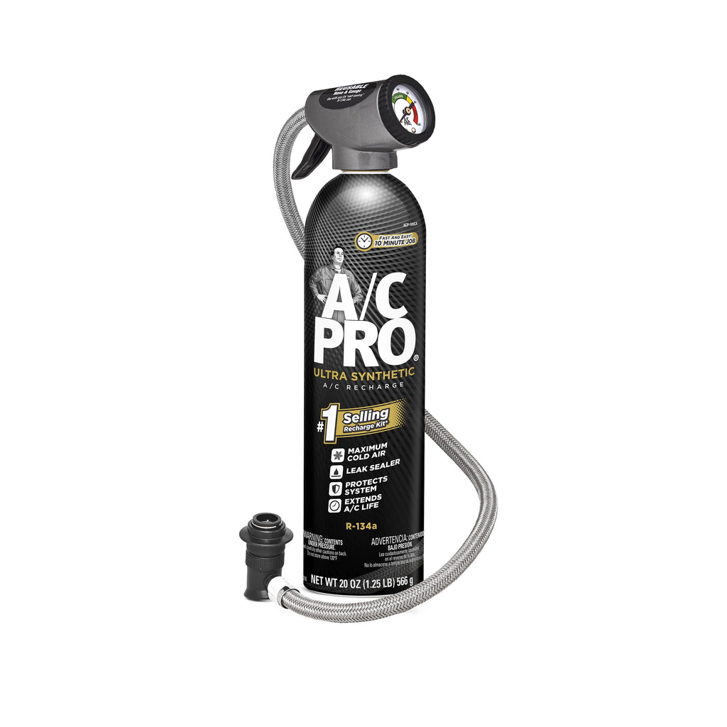 A/C Pro Refrigerant Combo Pack, 20 Ounce Kit and 10 Ounce Refill